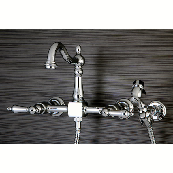 Kingston Brass Heritage Kingston Brass Bridge Faucet with Side Spray
